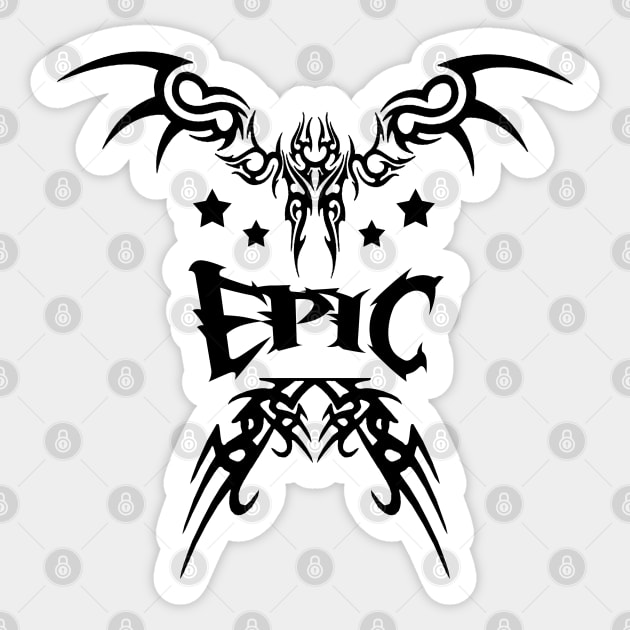 Epic Tribal Design Sticker by tatzkirosales-shirt-store